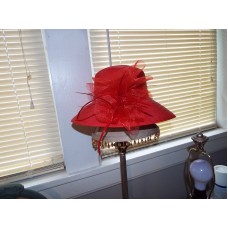 August Hat Company "Dahlia" hat.   Debry style with netting and feather accents  eb-16567588